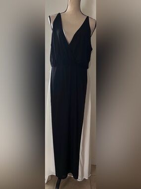 Express vintage Black & White halter high low Maxi Dress